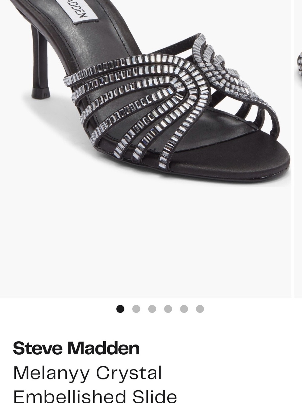 Steve Madden Melanyy Black Crystal-Embellished Heels
